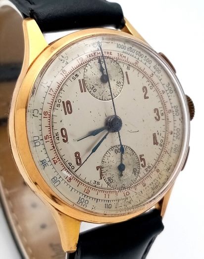 Reduced to go Today!!!18 Carats Gold Swiss Movement Chronograph Gents Watch