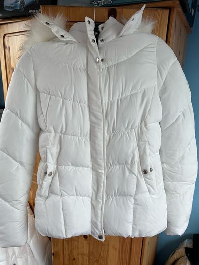 White Berska Puffer Jacker