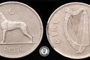 [#432] - Ireland 1967 | 6 Pence | Wolfhound | KM.13a