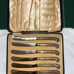 sterling silver pistol handle butter knives circa 1919