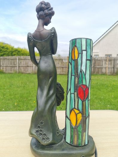 Tiffany-style stained-glass lamp