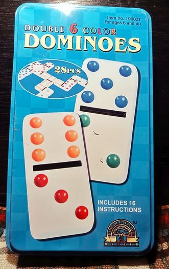 Dominoes. Double 6 Color