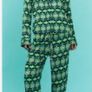 Fab Zara Bloggers Insta Famous Green Printed Co Ord Set Shirt and Wide Leg Trousers Image 4