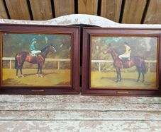 Vintage Shergar & Arkle Hardboard Pictures