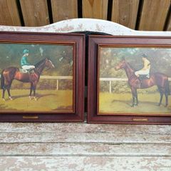 Vintage Shergar & Arkle Hardboard Pictures