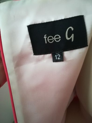 Salmon Fee G occasion dress, size 12