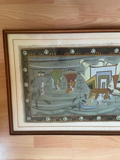 vintage silk painting