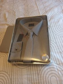 Red Herring Mens Long Sleeve Shirt & Tie.  S. - 17.5" Collar.  B.N.W.T