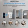 WiFi Extender Booster, WiFi Booster 4 Antennas Ethernet Port, 30 Devices WiFi Booster Range Extender, Covers Up to 5000 Sq.ft, Quick Setup, Works with Any WiFi Router, UK Plug Image 4