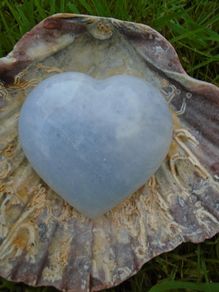 Large Angelite heart,Crystals,Gemstones,