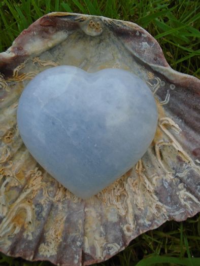 Large Angelite heart,Crystals,Gemstones,