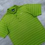 Green & White Striped Nike Golf Polo T-Shirt Image 2