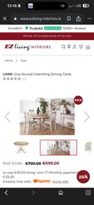 Extending Dining Table + 5 Chairs