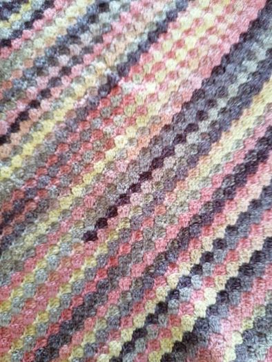 Blanket Hand Crochet 36"Sq Stunning Blanket
