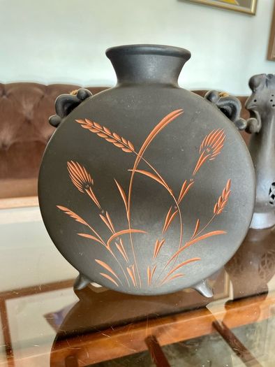 Vintage Mid Century Wormser Terra Sigillata Ceramic Hanging Wall Vase West Germany