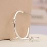 Peace of Mind Silver Plated Hoop Earrings with Stars Image 4