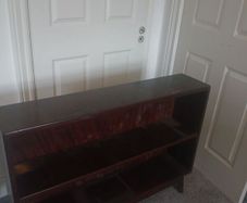 Vintage Dark Wood Bookcase / Display Shelf