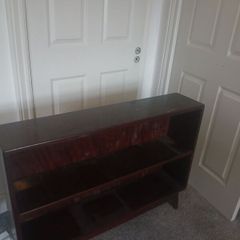Vintage Dark Wood Bookcase / Display Shelf