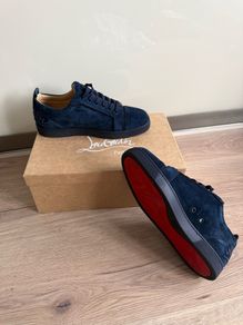 Men's Navy Christian Louboutin suede Trainers