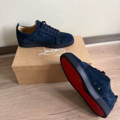 Men's Navy Christian Louboutin suede Trainers