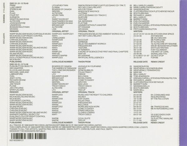 warp 10+3  remixes     WARPCD69      CD