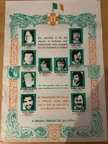 Rare Original 1981 Irish Hunger Strike Commemorative Poster