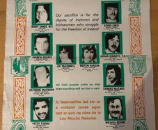 Rare Original 1981 Irish Hunger Strike Commemorative Poster