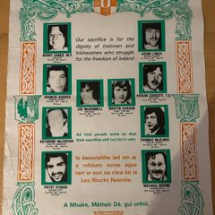 Rare Original 1981 Irish Hunger Strike Commemorative Poster