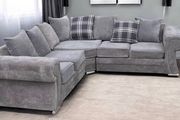 Grey Verona L shaped corner sofa