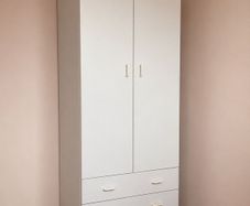 Free white wardrobe with drawers