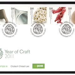 2011 Ireland Year of Craft in Ireland (Ceramics, Glass, Jewellery, Textiles & Wood) Commemorative Stamps First Day Cover (FDC)