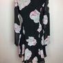 Dark grey floral knee length tea dress size L Uk 14 BNWTS postage included Image 2