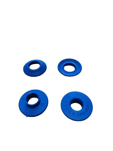 Green plastic eyelets  12mm - 10 pk