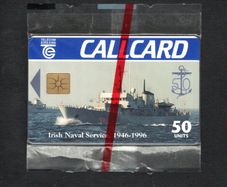 1996 Ireland 50 unit 50th anniversary of the Irish Naval Service (1946-1996) (Gemplus GEM1) Call Card Mint in Packaging