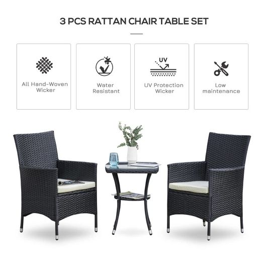 2 Pc Rattan Chairs Set (free Shipping)