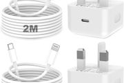 for iPhone Charger Fast Charge, 2Pack PD 20W Fast Apple Charger Cable 2M, iPhone Fast charger Plug with USB C To Lightning Cable for iPhone 14 13 12 11 Pro Max XS XR X 8 7 6 Plus, iPad and iPod