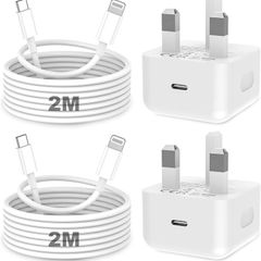 for iPhone Charger Fast Charge, 2Pack PD 20W Fast Apple Charger Cable 2M, iPhone Fast charger Plug with USB C To Lightning Cable for iPhone 14 13 12 11 Pro Max XS XR X 8 7 6 Plus, iPad and iPod
