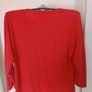 Red long sleeve detailed cotton top size UK20/22 Postage included Image 4