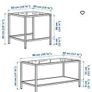 Nest of 2 Black Glass Tables Image 6