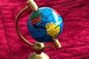 Miniature brass globe