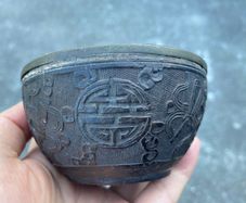 19th Century Chinese Coconut Shell Bowl