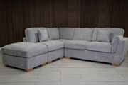 Emme L Shaped Corner Sofa + Movable Stool