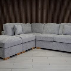 Emme L Shaped Corner Sofa + Movable Stool
