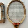 Vintage HIMCO Seven Star Model Wooden Tennis Racket with Original Wooden Press - 1960s/70s Image 7