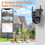 Outdoor 4G SIM Card IP Camera Dual Screen Outdoor PTZ Camera Auto Tracking Security Video Surveillance iCsee Image 5
