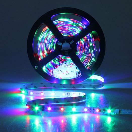 5M Lamp Light Strip Kitchen SMD 3528 300 LED RGB Colourful 24 key Remote IR Controller