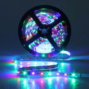 5M Lamp Light Strip Kitchen SMD 3528 300 LED RGB Colourful 24 key Remote IR Controller