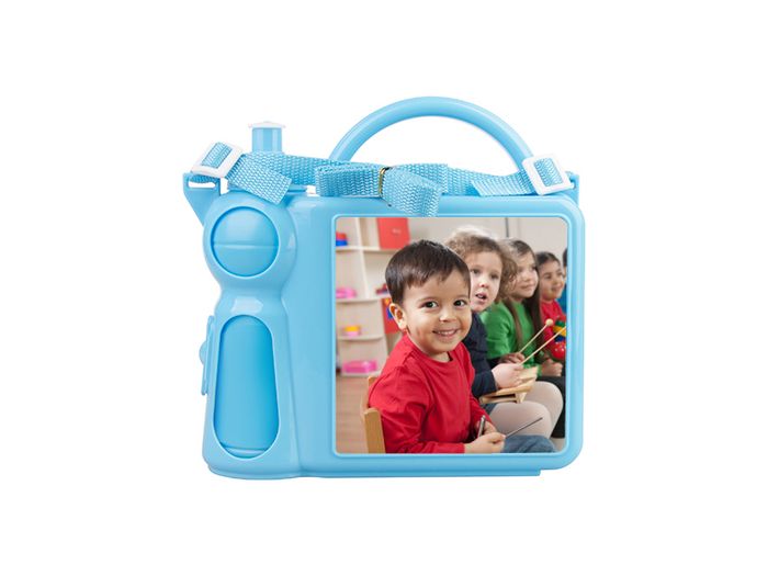 Personalised Children's Lunchbox with Water Bottle and Handle - Blue back to school stationary
