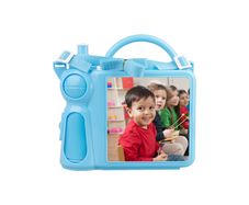 Personalised Children's Lunchbox with Water Bottle and Handle - Blue back to school stationary