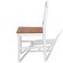 Dining Chairs 4 pcs White Pinewood Image 5